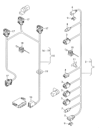 L4F1971095A-Harness, bumper