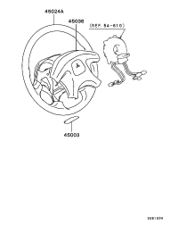MR449244-WHEEL ASSY,STEERING(*)
