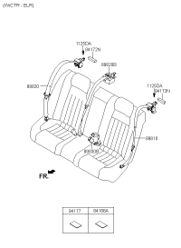 898303M000RY-BUCKLE ASSY-RR S/BELT,LH