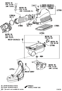 178800T410-HOSE, AIR CLEANER, NO.1