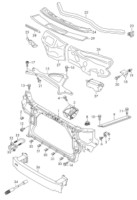 4H0805594E-Bracket assy-cowl, w/coolant cooler