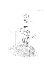 22961810-Cover, battery upper (label 22961810)