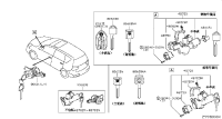 D87001YP1B-LOCK SET-STEERING