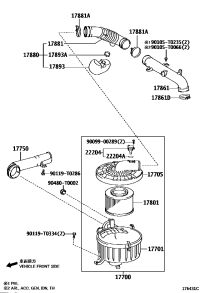 178800C050-HOSE, AIR CLEANER