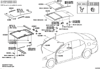 6320206140B0-RAIL SUB-ASSY, SLIDE ROOF