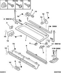 879680-HOOK-TRUNK FLOOR BOARD