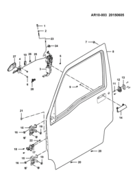 24569573-HINGE ASSY-FRONT DOOR