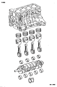 1140076021-BLOCK ASSY SHORT