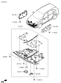 291102P600-Pnl assy-under cover