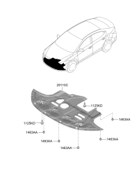 29110F0500-Pnl assy-under cover