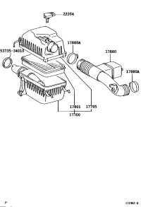 1780107010-ELEMENT SUB-ASSY, AIR CLEANER FILTER