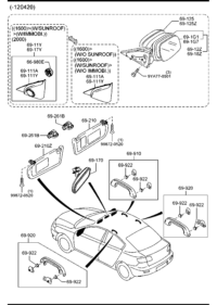 BS1A6912ZB-SUB MIRROR(R),DOOR