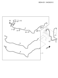 9031494-Pipe, brake pressure regulat