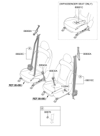 88820O3000NNB-S/BELT ASSY-FR RH