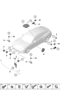 9A795965100-SENSOR,AIRBAG IMPACT-AUDI(A8)
