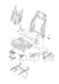 L8E0959777A4PK-Switch, for lumbar support adjustment ghost (black)