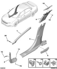 YL000396DZ-Garnish, front wind window pillar