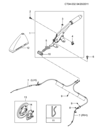 5491111-Lever, parking brake (incl 2-5.10)