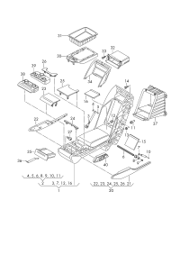 4H0885075K-Armrest-center rr tooling if required