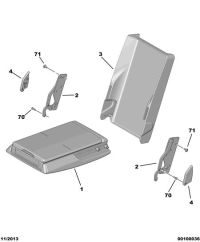 16111119ZD-Cover, rear armrest cover