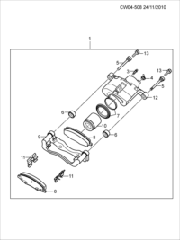 9008307-Housing assy-fr caliper
