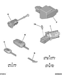 9812112580-Lock assy-electronic immobilizer