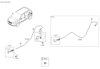 815901M200-CATCH & CABLE ASSY-FUEL FILLER