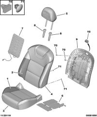 8897AA-Cover assy-fr seat back