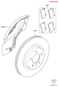 LR057725-BRAKE PAD SET/RANGE ROVER
