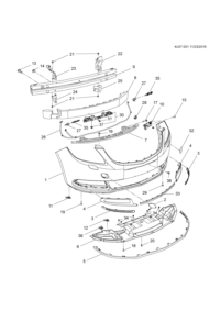 9076295-GARNISH FR BUMPER