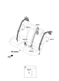 89850O1000RBP-S/BELT ASSY-RR, CTR