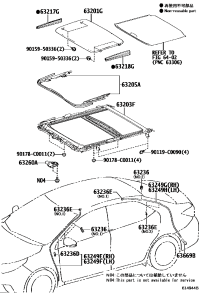 6320102180-GLASS SUB-ASSY, SLIDING ROOF
