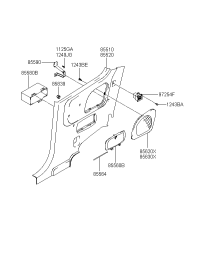 855202C500LK-TRIM ASSY-QUARTER INR RH