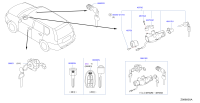H06011DA0A-CYLINDER SET-DOOR LOCK,LH