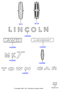 AE9Z8213A-EMBLEM-GDI 4WD(BADGE)