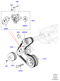 LR011335-BELT TENSIONER,V RIBBED-LR