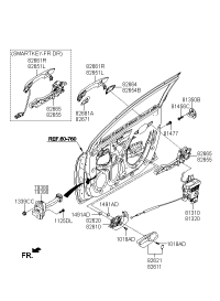 79380H2000-CHECKER ASSY-FR DOOR