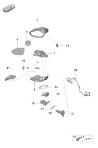 971857527G2X-Mirror sub-assy