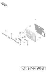 971867061KOV3-Garnish, for door trim