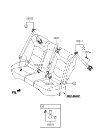 89850D8000CCG-S/BELT ASSY-RR, CTR