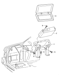33D035112-Bracket, CD changer