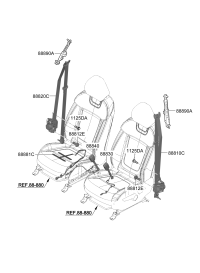 88810N8000NNB-SEAT BELT ASSY-FRONT,LH