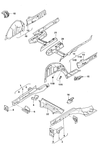 1K5803495-Rail, luggage pan