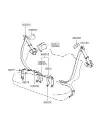 8982017000LK-BELT ASSY-REAR SEAT,RH