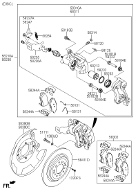 58210J4300-Brake assy-rr wheel, lh