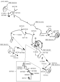 587310M000-HOSE-BRAKE FRONT,LH