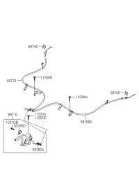 597602V000-Cable assy-parking brake, lh
