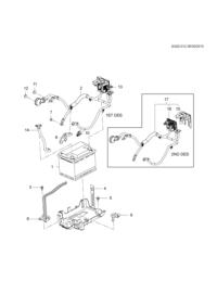 95070950-Cable (to be used before 20120916), battery (for 2nd design see 95316816)