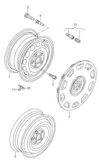 3B0601027A-Wheel rim (for spare wheel only)