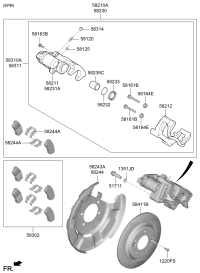 58210Q2200-Brake assy-rr wheel, lh